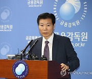 책무구조도 시범운영 계획 및 제재 운영지침 브리핑하는 김병칠 금감원 부원장보