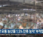 부산 유통 농산물 1.5% 잔류 농약 ‘부적합’