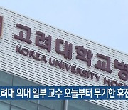 고려대 의대 일부 교수 오늘부터 무기한 휴진