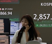 '대장주' 삼성전자·SK하이닉스 급락…코스피 2850선 "털썩"