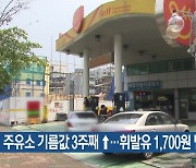 주유소 기름값 3주째↑…휘발유 1,700원 넘어