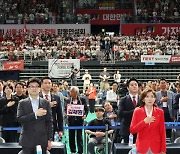 나경원·원희룡, 마지막 합동연설서 한동훈 집중 공격…“당 대표 후보 맞나”