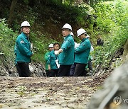 산림청장, 서울 사당동 산사태 복구지 점검