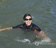 Paris Olympics Mayor Swim