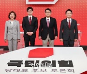 마지막 토론회서도 ‘공소취소 청탁’ 두고 충돌···한동훈 “개인 차원 부탁” 나경원 “나와 동료 명예 훼손”