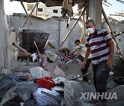 MIDEAST-GAZA-NUSEIRAT REFUGEE CAMP-DESTRUCTION