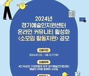 경기문화재단, 예술인지원센터 '소모임 활동지원' 공모