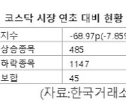 눈물의 코스닥…상장사 68%가 연초 대비 주가 하락