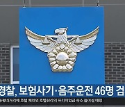 경북경찰, 보험사기·음주운전 46명 검거