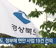 경북도, 정부에 현안 사업 19건 건의