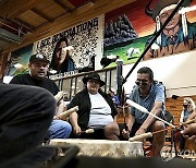 Native Americans Drumming