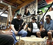 Native Americans Drumming