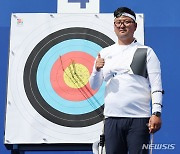 랭킹라운드 1위 차지한 김우진 [파리 2024]