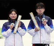 [올림픽] 박하준-금지현, 공기소총 10ｍ 혼성경기서 은메달…한국 첫 메달