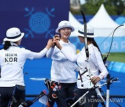 10연속 우승을 향해 파이팅하는 여자 양궁 대표들