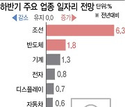 하반기 조선·반도체 일자리 1만개 늘고, 건설은 5만8000개 감소