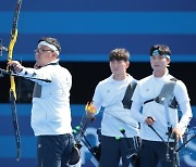 남자 양궁 대표팀, 준결승전서 중국 5-1로 완파하고 결승 진출...3연패에 1승 남았다 [파리올림픽]