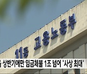 올 상반기에만 임금체불 1조 넘어 '사상 최대'