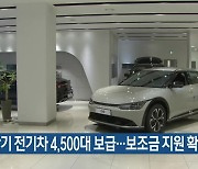 하반기 전기차 4,500대 보급…보조금 지원 확대