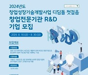 경북테크노파크, 창업성장기술개발사업 디딤돌 '창업전문기관 R&D'추천기업 모집