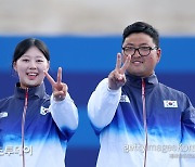 "이런 분과 함께 하다니" 양궁 혼성 2연패, 이유 있었다…김우진 "오빠가 10점 쏠게"