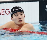 황선우, 두번째 올림픽 '빈 손' 마무리…남자 혼계영 400m 예선 출전→한국 탈락 [파리 현장]