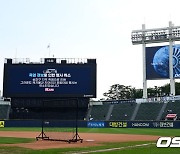 잠실 폭염 경보, 경기 앞서 사전 행사 취소 [사진]