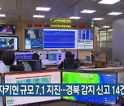 미야자키현 규모 7.1 지진…경북 감지 신고 14건