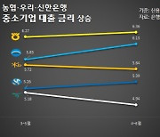 신규 중기대출금리 우리은행이 가장 많이 올랐다