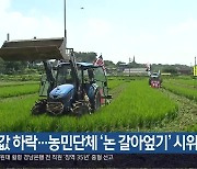 쌀값 하락…농민단체 ‘논 갈아엎기’ 시위