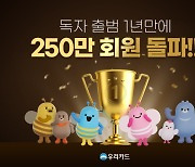 우리카드, 독자카드 출시 1년 만 250만 회원 확보