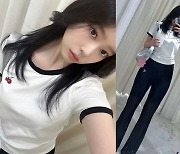 "다리 길이 실화?"…김민주, 쿨&걸리시 데일리룩