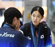 [ST포토] '태권도' 김유진, '다빈아, 울어?'