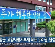 산청군, 고향사랑기부제 목표 ‘2억 원’ 달성