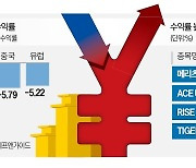 일학개미 희비…주식ETF '울상' 엔화ETF는 '환호'