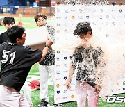 김도영,'양현종에게 축하 물폭탄 세례' [사진]