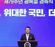 '자유' 늘어난 윤 대통령 광복절 경축사…과거사는 언급 안 해