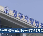 헤어진 여자친구 스토킹·금품 빼앗은 30대 벌금형