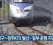 동대구~경주KTX 탈선…일부 운행 지연