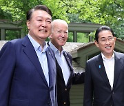 Korea, U.S., Japan tout 'unshakeable belief' in cooperation a year after Camp David summit