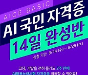 웅진씽크빅 유데미, 'AI 국민자격증 14일 완성반' 운영