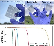 ‘태양광으로 스마트폰 충전’…유리형 투명 태양전지 개발 성공