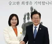 허은아 개혁신당 대표 예방하는 이재명 민주당 대표