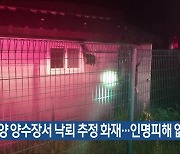 담양 양수장서 낙뢰 추정 화재…인명피해 없어