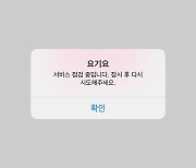 배달앱 요기요 먹통…"일시적인 장애, 곧 복구"