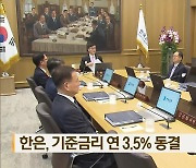 한은, 기준금리 연 3.5% 동결