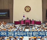 여야, 28일 본회의서 민생 법안 처리 합의