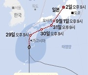 [그래픽] 제10호 태풍 '산산' 예상 진로(28일 21시 현재)