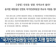 “국가인권위원장 안창호 지명 철회해야”