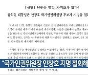 “국가인권위원장 안창호 지명 철회해야”